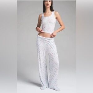 SKIMS Soft Lounge Tank Loose Pant Set LIMITED EDITION CLOUD CANDY HEART PRINT